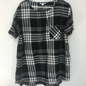 Black and White Plaid Tunic